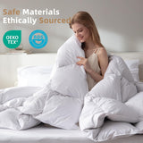 Hungarian Down Feather Fiber Comforter Queen,Hotel Style Bedding Comforter,750+ Fill Power,1200TC,10