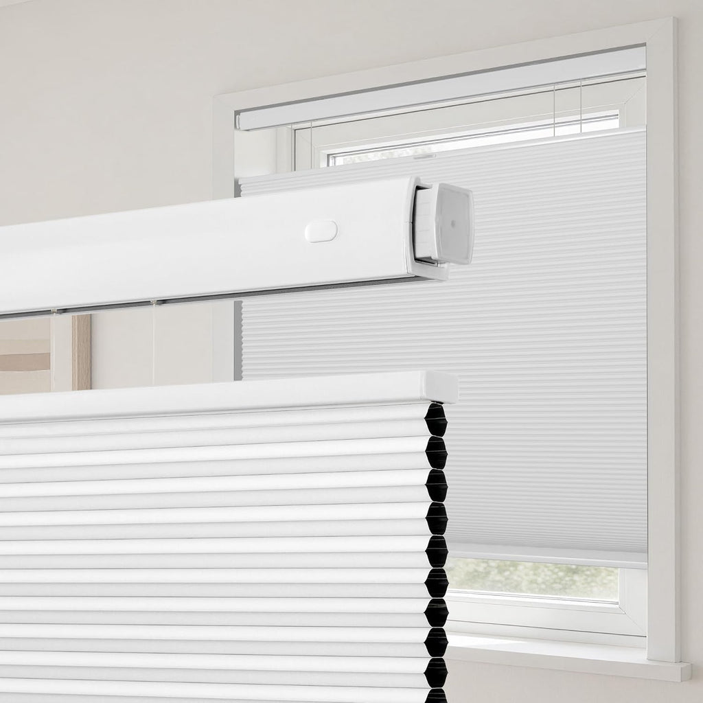 Waterproof 99% Blackout Cellular Shades,White,26''W X 54''H