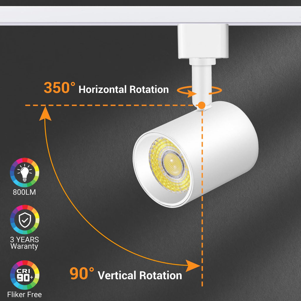 Dimmable Plug in Track Lighting with Remote, 8-Light White