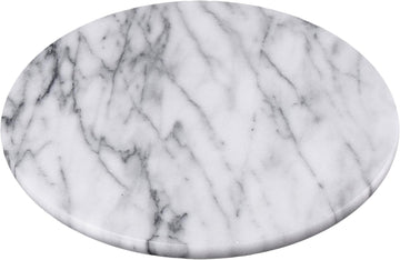 8 Inch Natural Marble Round Trivet | Hand-Polished Stone Cheese Board, Durable Heat-Resistant Coffee or Tea Pot Stand