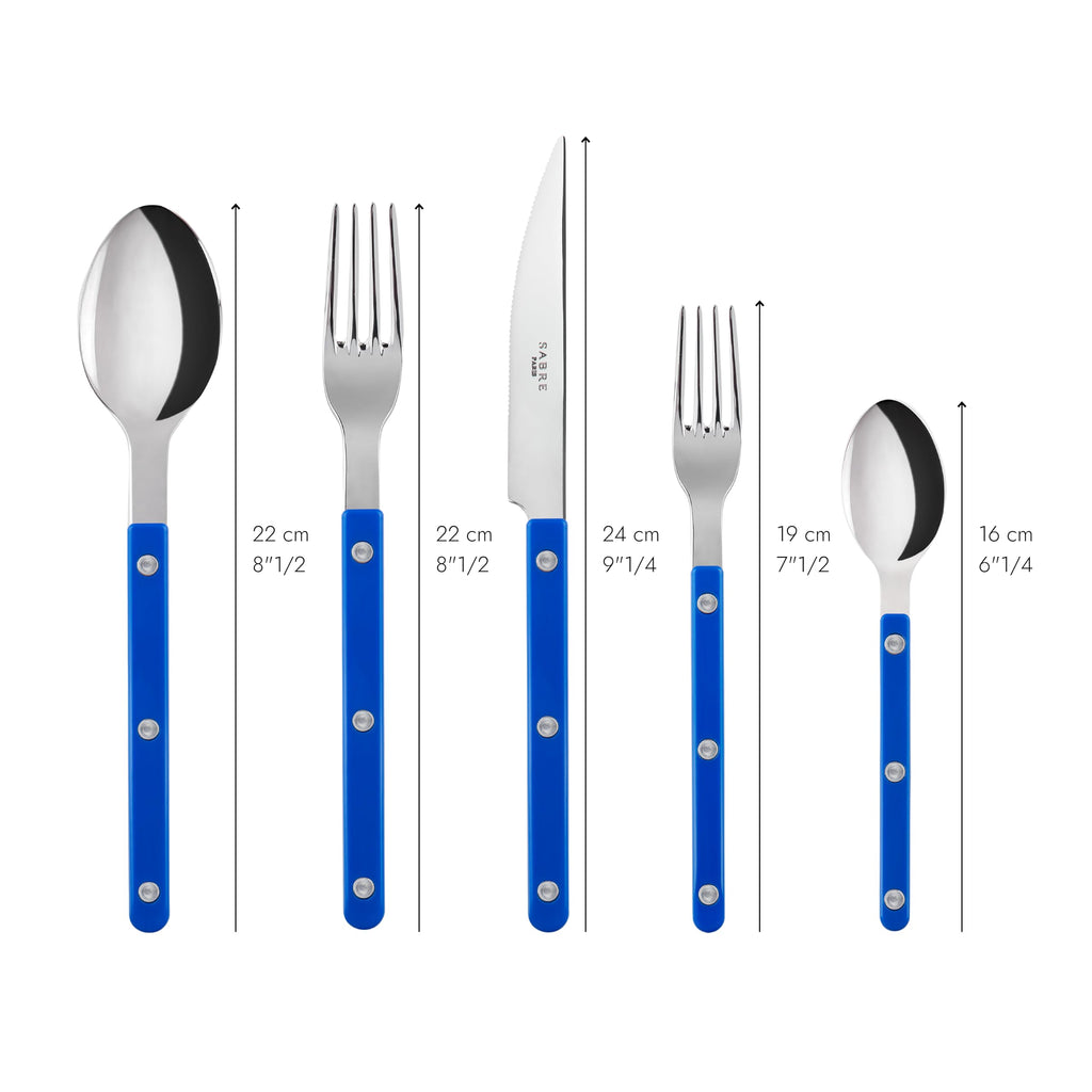 20-Piece Flatware Set for 4 - Bistrot Collection - Knife, Fork, Soup Spoon, Teaspoon & Dessert Fork - Stainless Steel