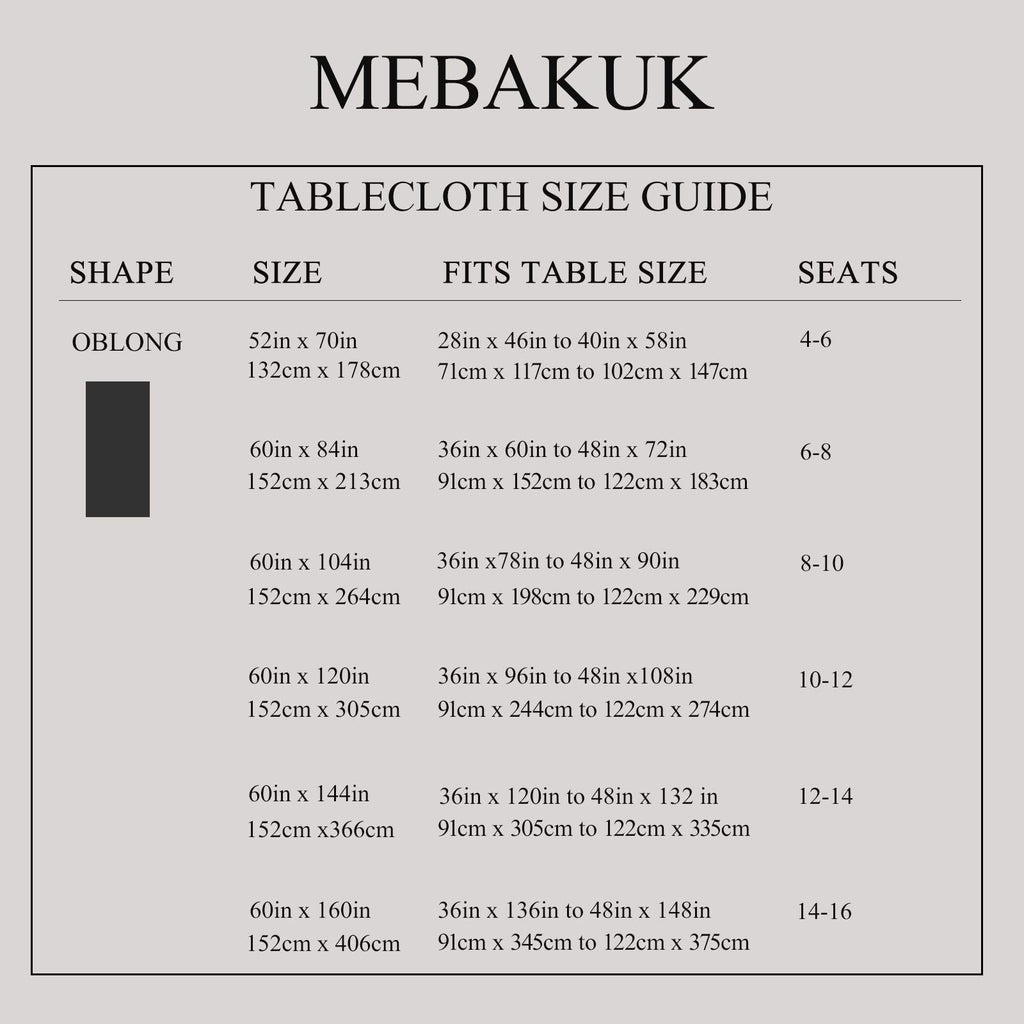 Rectangle Table Cloth Linen Farmhouse Tablecloth Waterproof Anti-Shrink Soft and Wrinkle Resistant Decorative Fabric