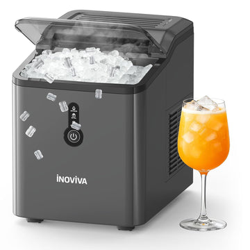 Nugget Ice Maker Countertop - 6 Mins Fast Ice Production, FLASHCHILL, 26.5 LBS/Day, Self-Cleaning, Compact Portable