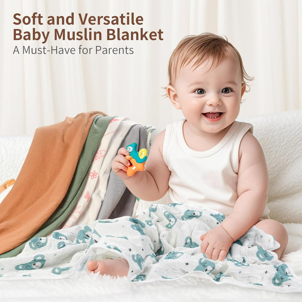 Rayon from Bamboo Swaddle Blankets for Newborn,2 Pack Breathable Soft Receiving Blanket,Large 41 x 41 inches Swaddle