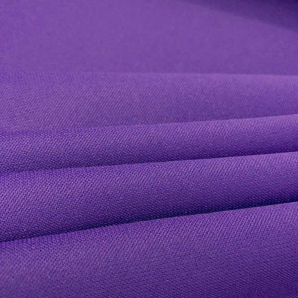 Scuba Double Knit Fabric Sheer Techno Stretch Dyed Polyester 60 Inch Wholesale By The Yard & Roll - Purple (10 Yards)