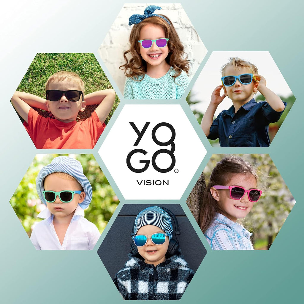 Kids Sunglasses Polarized Frame Sunglasses for Kids Boys Girls (3 Pack )