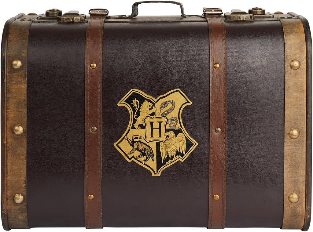 Hogwarts School Trunk - Large 17.5" Collectible Storage Chest with Hogwarts Crest - Official Wizarding World Prop