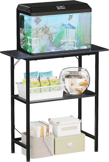 30 Gallon Fish Tank Stand Heavy Duty Metal Aquarium Black