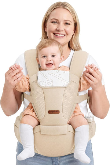 Carrier with Hip Seat, in-1 Newborn to Toddler, 7-44 lb, Khaki