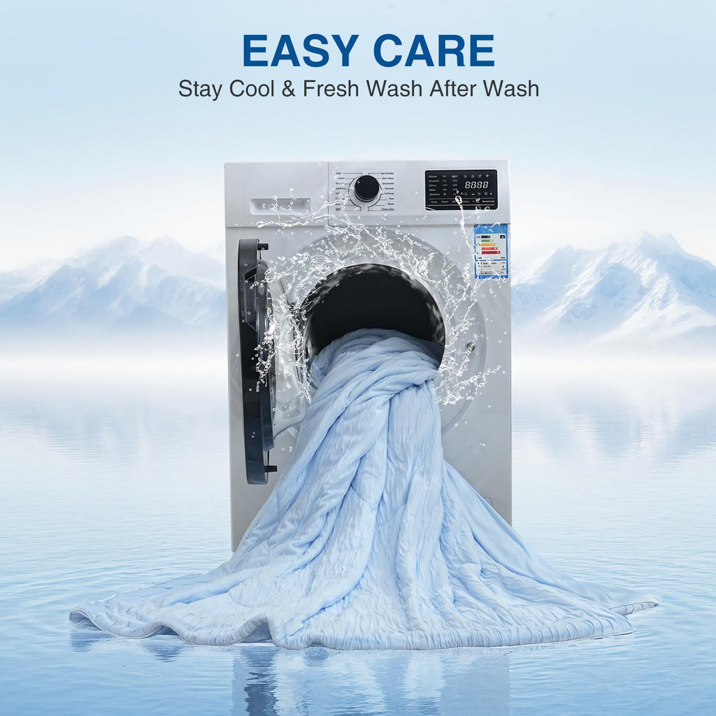 Cooling Comforter, King/Cali King - Reversible Lightweight Blanket for Hot Sleepers & Night Sweats, Breathable