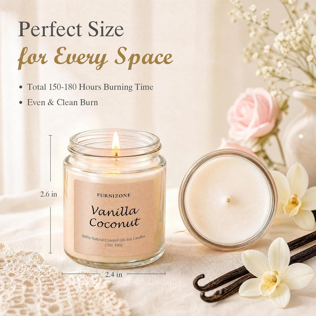 Candles Scented, 6 Pack Soy Wax Aromatherapy Gift Set for Women - Set of 6
