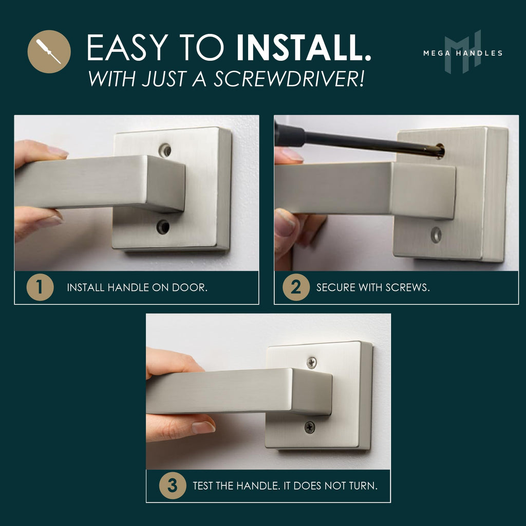Glamor Dummy Door Lever Satin Nickel (4-Pack) - Non-Turning