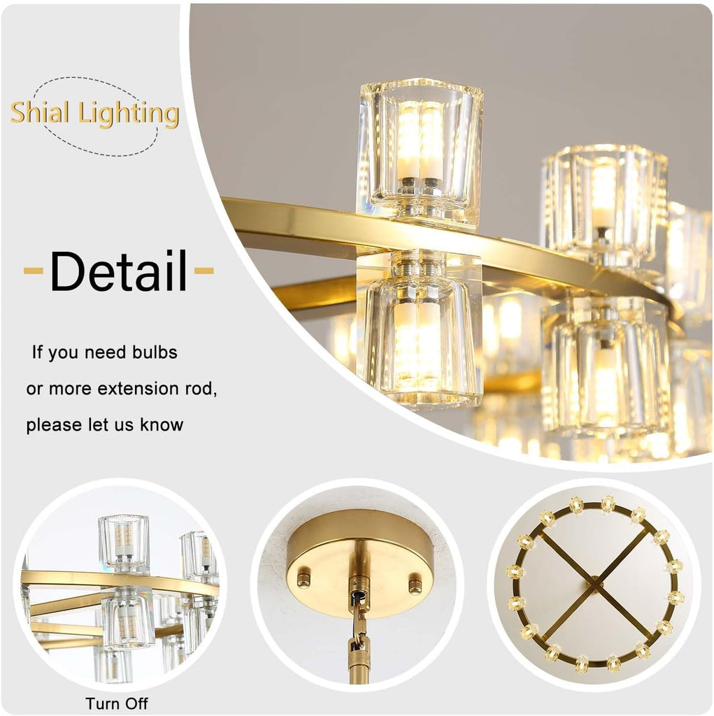 Inspired Arcachon Style 3-Tier Round Wagon Wheel Chandelier, 24" + 40" + 59" 124-Light Gold — Grand Foyer & High Ceilings