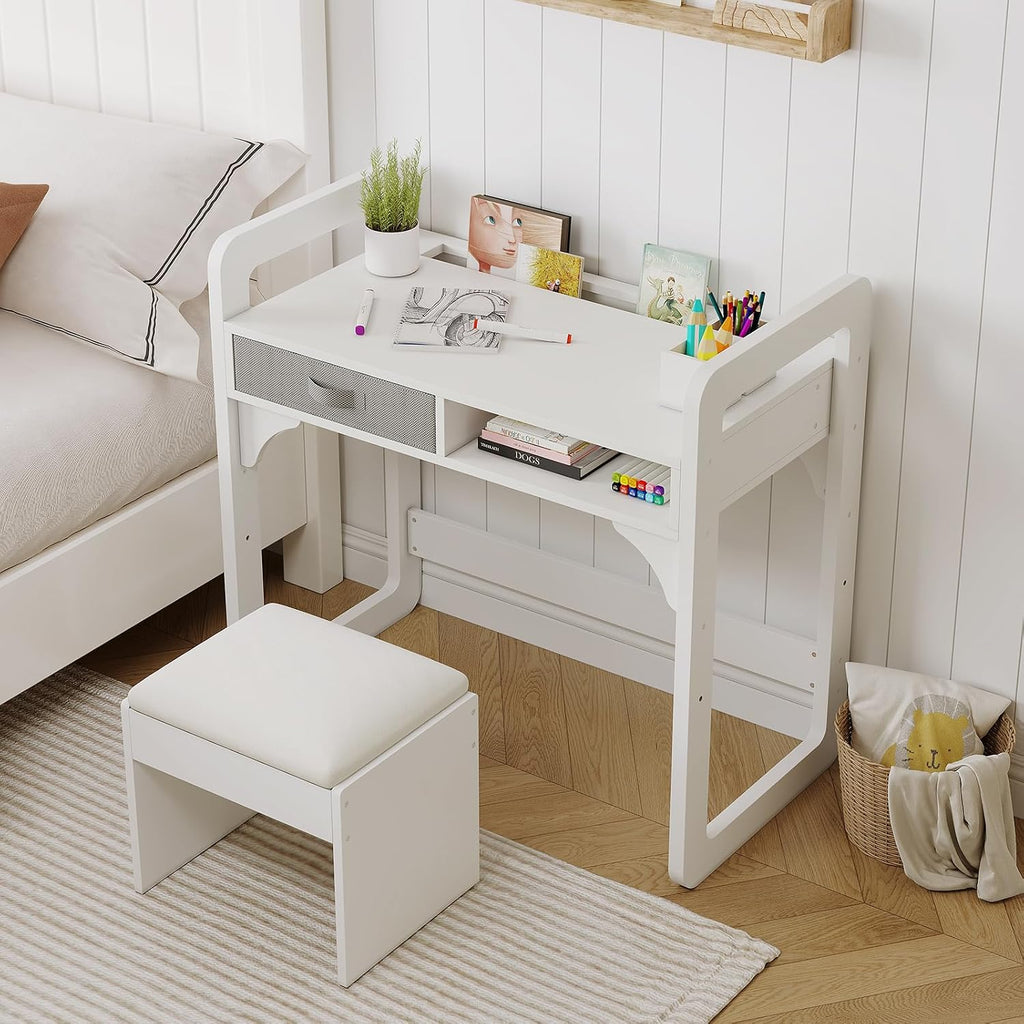 Kids Desk and Chair Set, Study Desk for Boys and Girls
