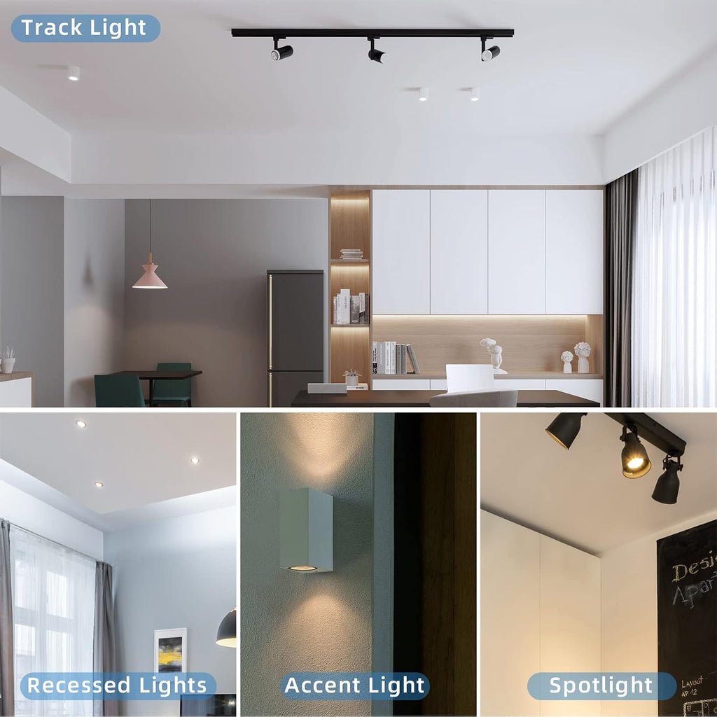 Dimmable GU10 LED Bulbs 7W(50W -60W-75W Equivalent) GU10 Light Bulbs Gu10 Shape Halogen Replacement Bulb 38°120V