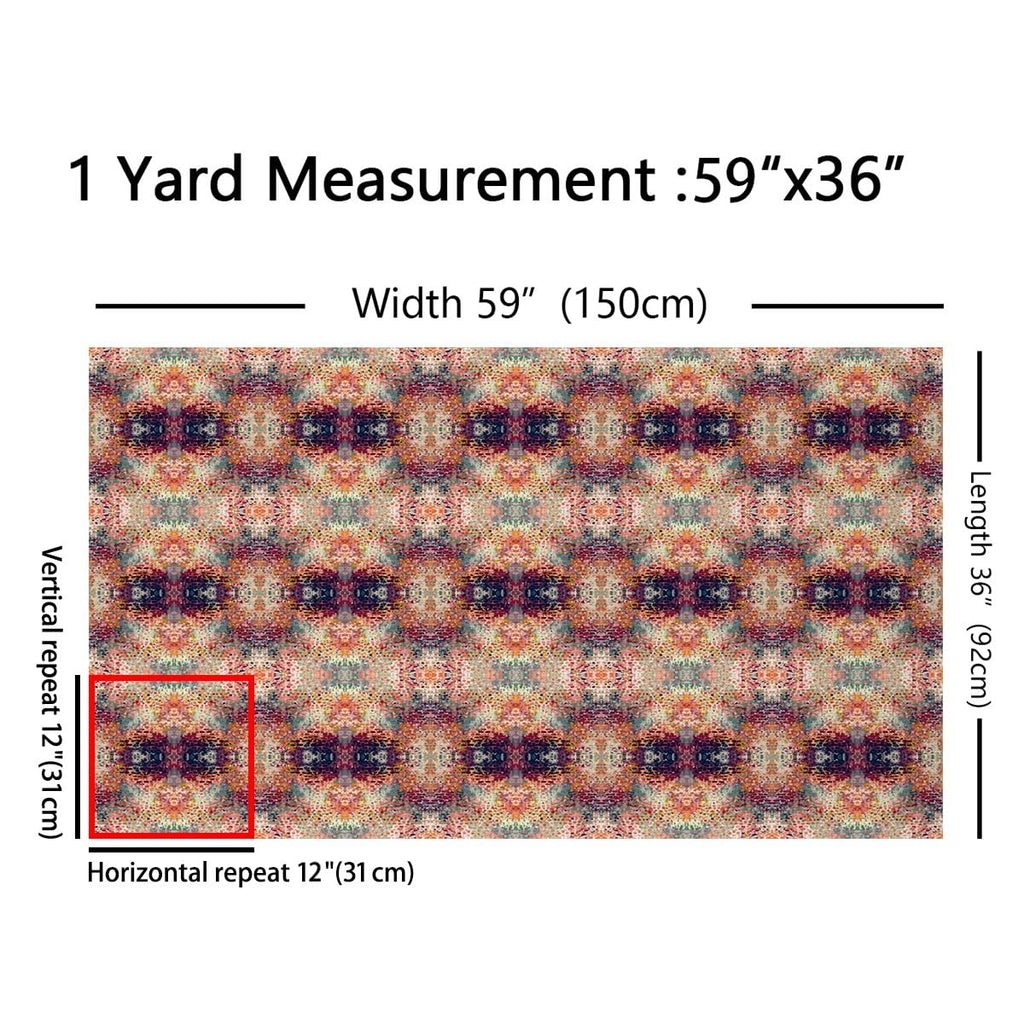 Hippie Graffiti Style Fabric by The Yard Oil Painting Style Upholstery Fabric for Sewing Crafting Street Culture Soft