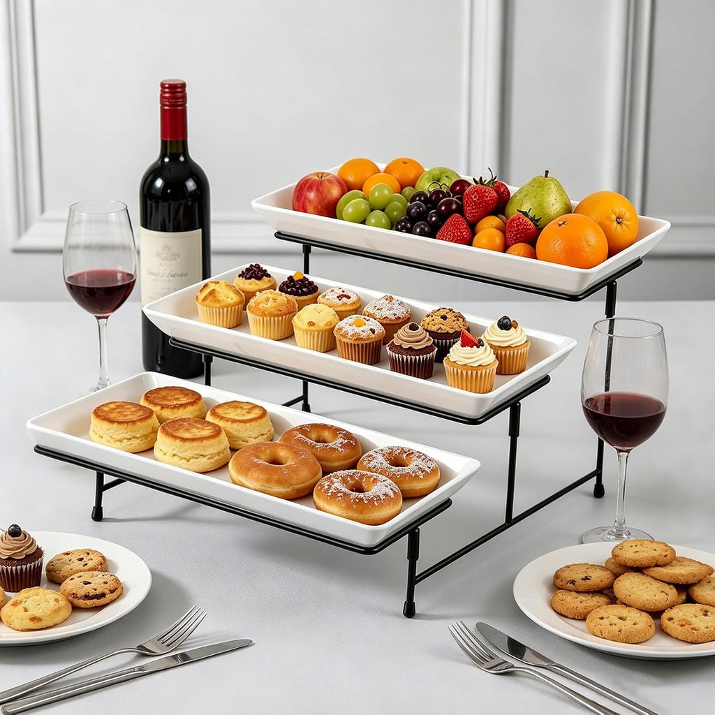3 Tier Cookie Display Stand, Suitable for Party & Family Gatherings, Tiered Dessert Tray Applicable to Cookies