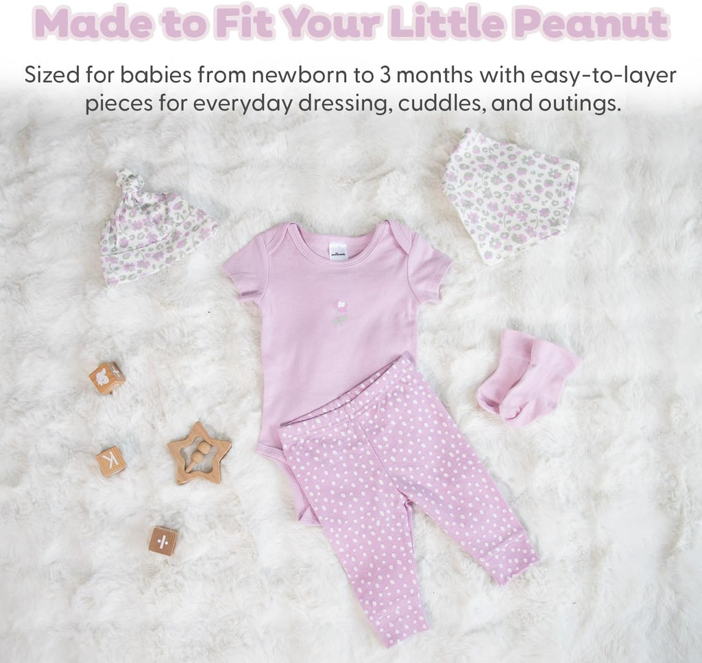15pc Newborn Girl Clothes, 0-3 Months Baby Outfits Gift Set