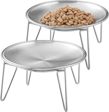 Elevated Cat Bowls with Metal Stand 2 Pack