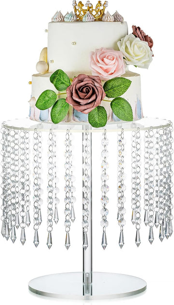 Acrylic Cake Stand Round: Cupcake Stands 12.2in Diameter Clear Afternoon Tea Dessert Display Cup Cakes Serving Plate