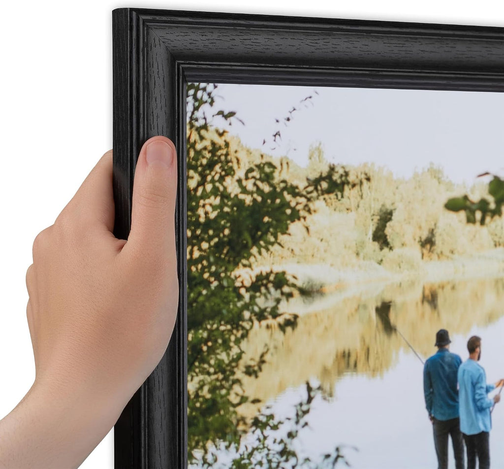 24x36 Inch Black Picture Frame, This 1.25 Inch Custom MDF Poster Frame is Galleria Noir - Comes with Foam Backing