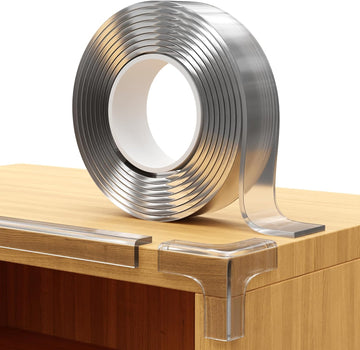 Furniture Corner & Edge Safety Bumpers, 16ft Edge Protector & 4 Clear Corner Protector Baby Proofing. Clear Corner