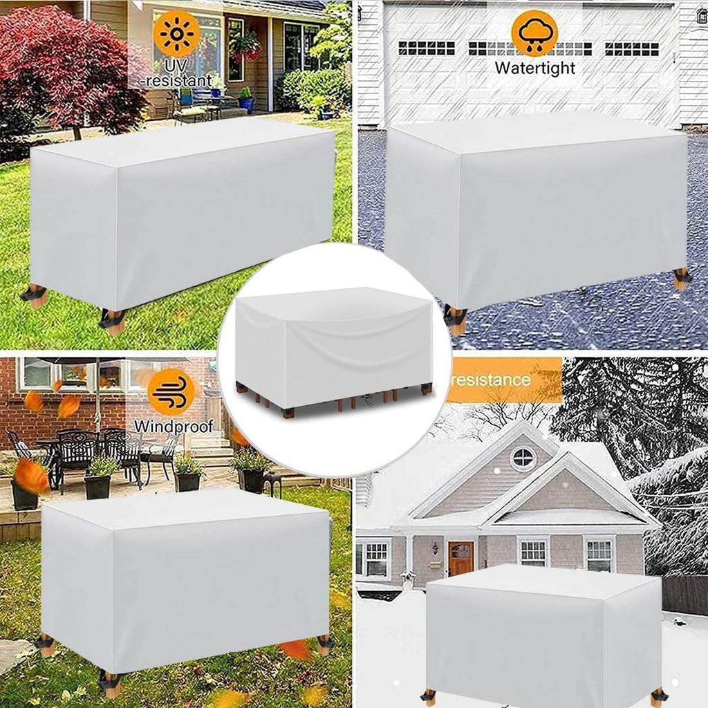 Outdoor Patio Furniture Set Covers Waterproof, 600D Garden Dining Table Cover, 98"L x 50"W x 28"H Rectangular