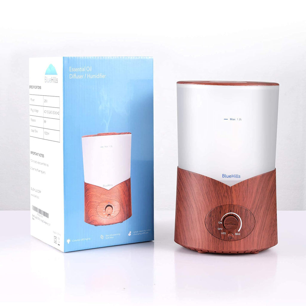 1000 ML Essential Oil Diffuser Premium Humidifier Large Dark Wood