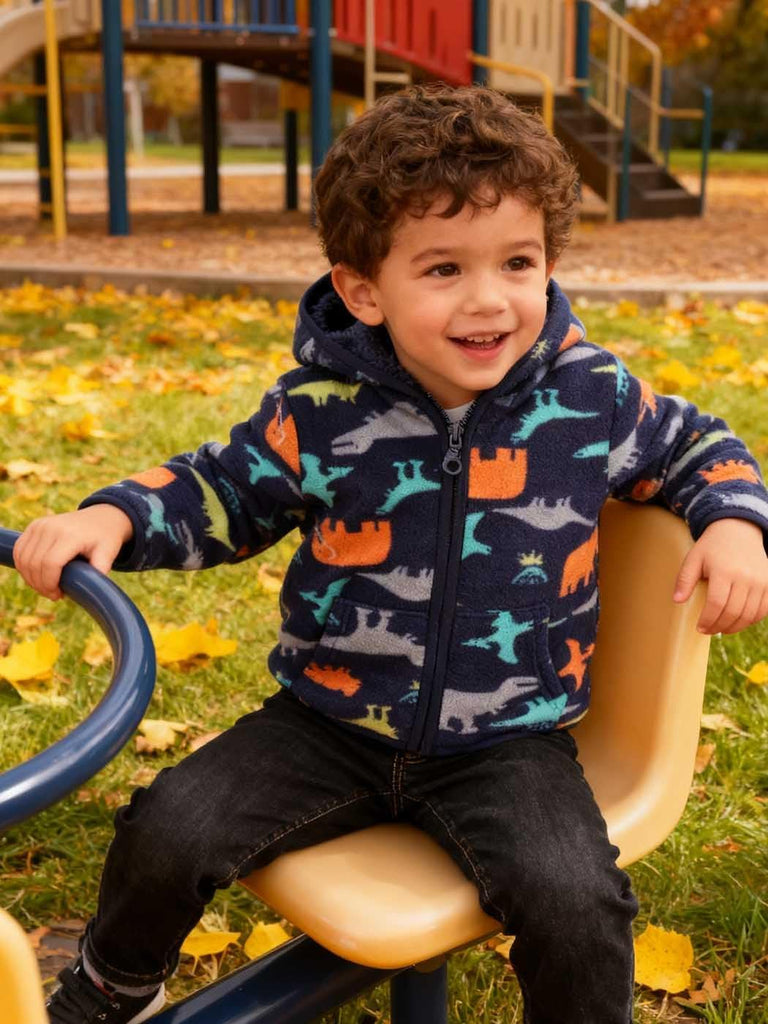 Baby Toddler Boys Girls Sherpa Fleece Lined Jacked Sweatshirt Fall Winter Autumn Warm Clothes with Hoodie