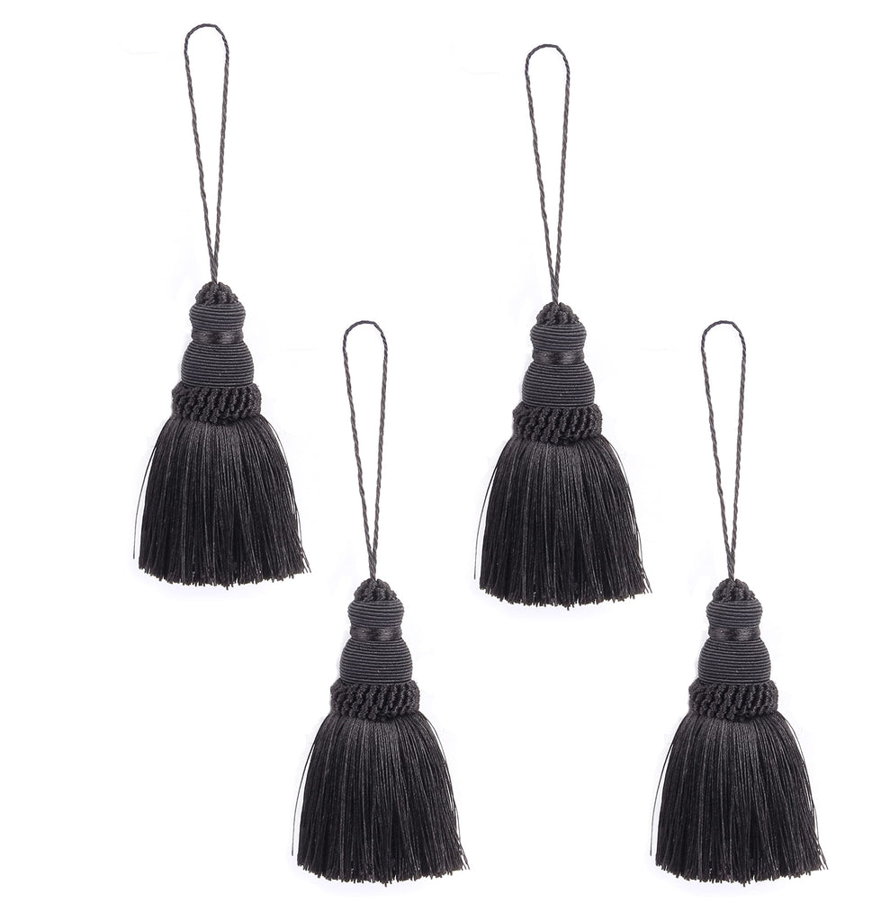 Tassels 4 Pcs Key Tassel with Loops Handmade Craft Charms