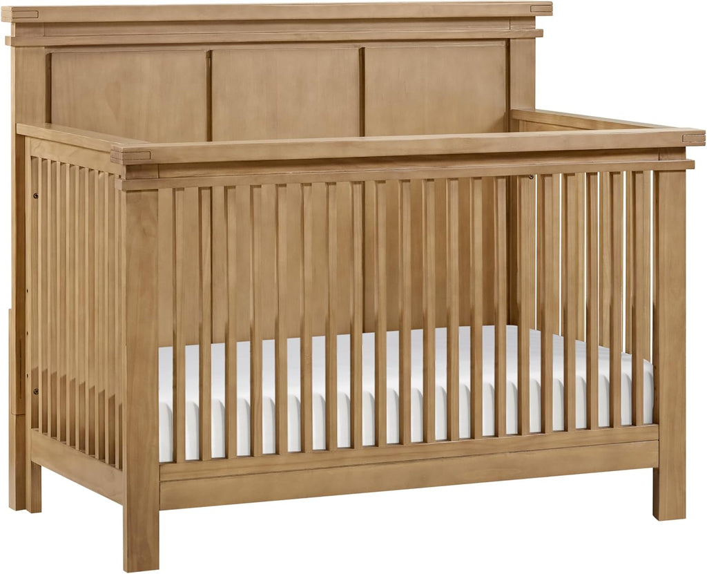 4 in1 Crib Convertible, Honey Wood