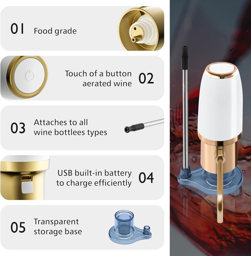 Wine aerator Electric,Wine Aerator, Electric Wine Decanter, Wine Aerator Pourer Spout, Wine Dispenser, Wine