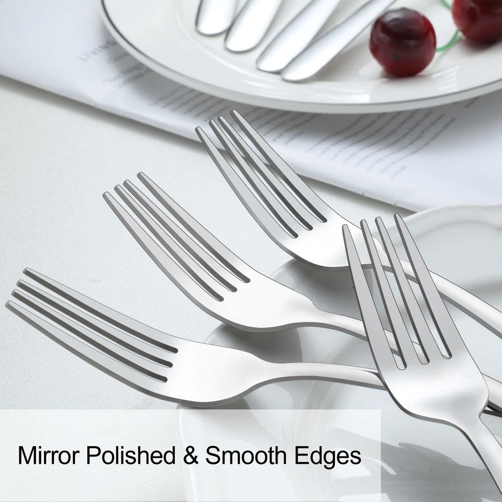 24-Pcs Dinner Forks, 7.1 Inch Forks Silverware, Silverware Forks, Stainless Steel Forks, Mirror Polished Forks