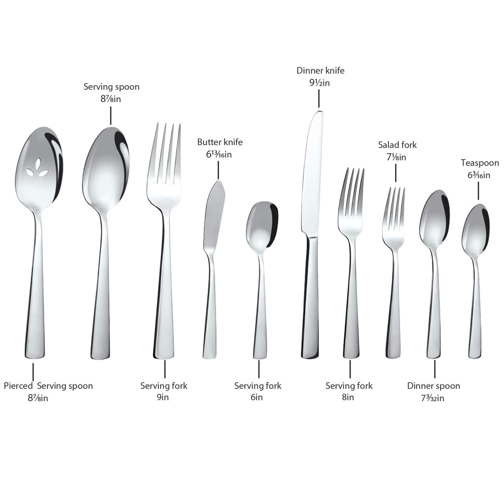 65 Piece Silverware Flatware Cutlery Set, Stainless Steel Fork Spoon Knife Sets for 12, Dishwasher Safe,Ergonomic