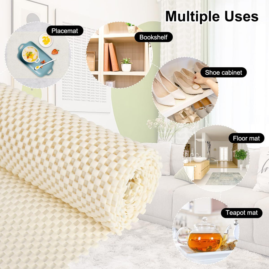 Non Slip Rug Pad Gripper 2 x 5 Feet Extra Thick Pads Carpet Pads - Set of 13