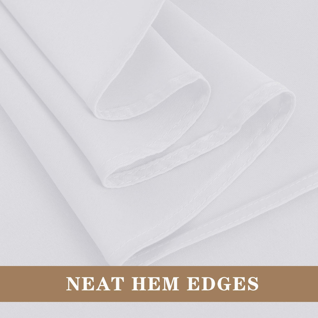 6 Pack White Round Tablecloths 108 Inch for 36"-84" Tables