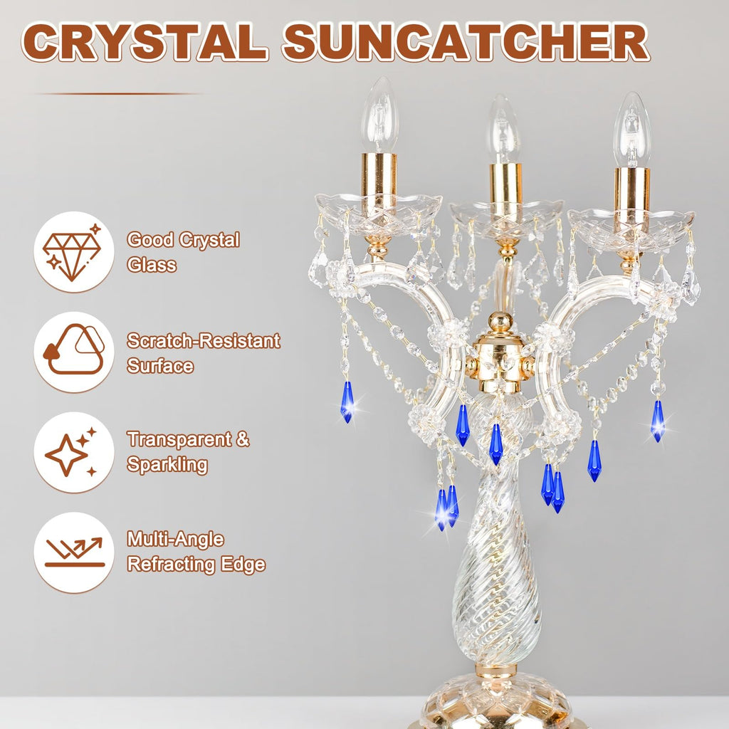 50-Pack Crystal Icicle Prisms, 34mm/1.34 Inch Chandelier Pendant Maker Hanging Crystals Chandelier Prisms