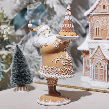 Gingerbread Christmas Decor Resin Gingerbread Santa Christmas Decorations Indoor Home Living Room Decor 6.5 * 4.5 *