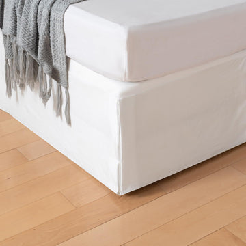 Pleated Bed Skirt, Pleated Grid Plaid Tailored 12 Inch Drop