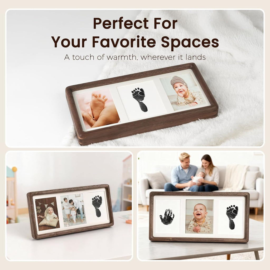 Inkless Baby Hand and Footprint Kit, Clean-Touch Pad with Frame