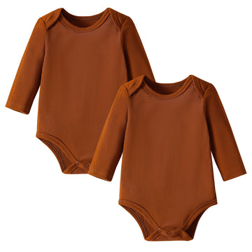 Baby Ribbed Bodysuit 2PCS Viscose from Bamboo Long Sleeve Onsies