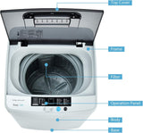 Portable Washing Machine, 2-in-1 Laundry Washer and Spin Combo with 10 Programs, 8.8lbs Capacity, Drain Pump and LED
