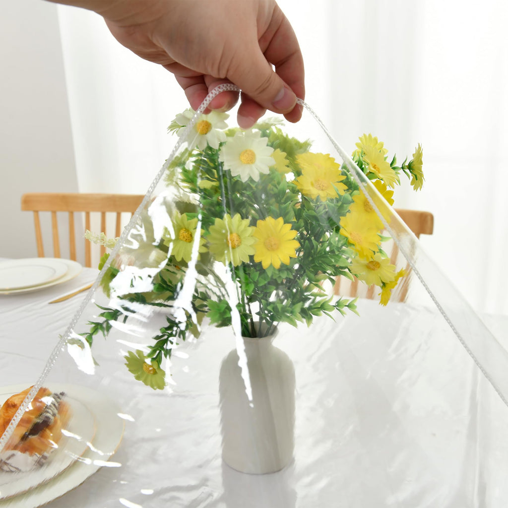 60" x 140" Clear Plastic Tablecloth 100% Waterproof Vinyl Table Cover
