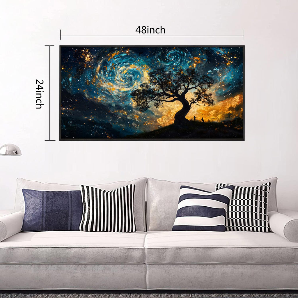 Wall Art Starry Night Canvas Wall Art Natural Scenery Pictures Wall Decor Bedroom Decor Office Home Decoration 24 x