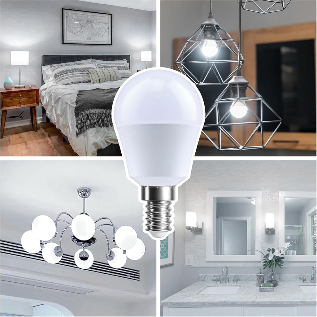 A15 LED Fan Bulbs, 5W, Daylight 5000K, E12 Candelabra Base, Pack of 6