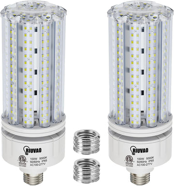 2 Pack 100W LED Corn Bulb, E26 /E39 Base Led Corn Light Bulb, Super Bright 15000lm 5000k Led Bulb, 1000W Equivalent