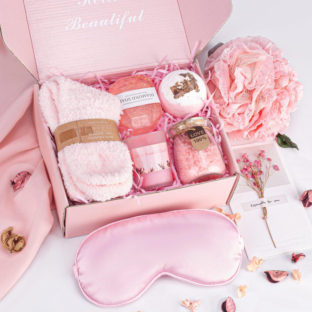 VibeMax Relaxing Spa Kit Gift Basket Set - Birthday Gifts for Women - Gift for Wife, Mom, Sister, Girlfriend, Friends