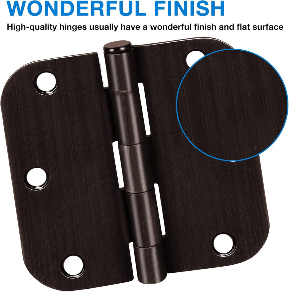 Door Hinges Oil Rubbed Bronze Door Hinges 3.5 Inch Hinges for Doors Interior Door Hinge 3 1/2" Door Hardware Bedroom