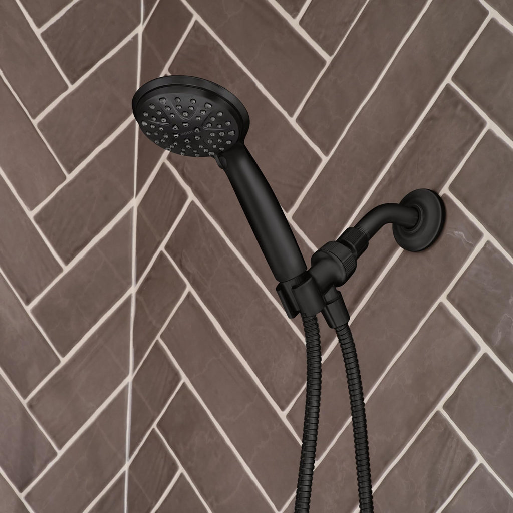 Attune Shower Head with Handheld Sprayer, 6 Shower Head Spray Settings, Matte Black, 218H0BL