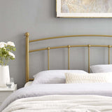 Abigail King Metal Headboard in Gold
